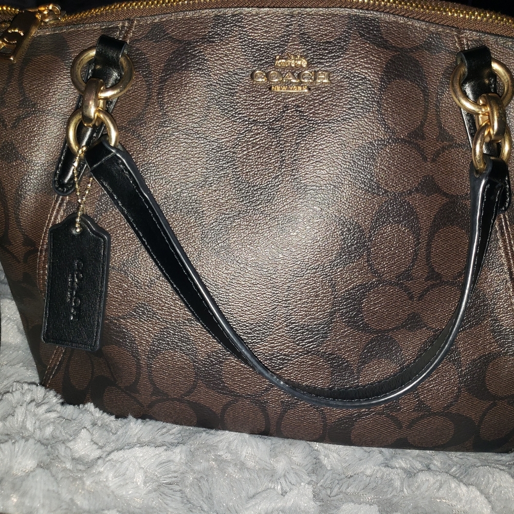 Coach Women's Small Kelsey Satchel, Brown/Black, F
